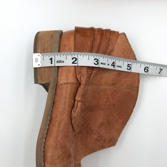 Anthropologie Miss Albright Cognac Leather Darla Ankle Boots Size 6.5 - Picture 13 of 13